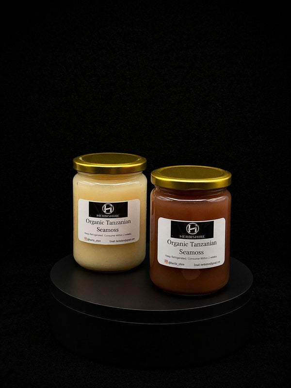Organic Tanzanian sea moss gel jars